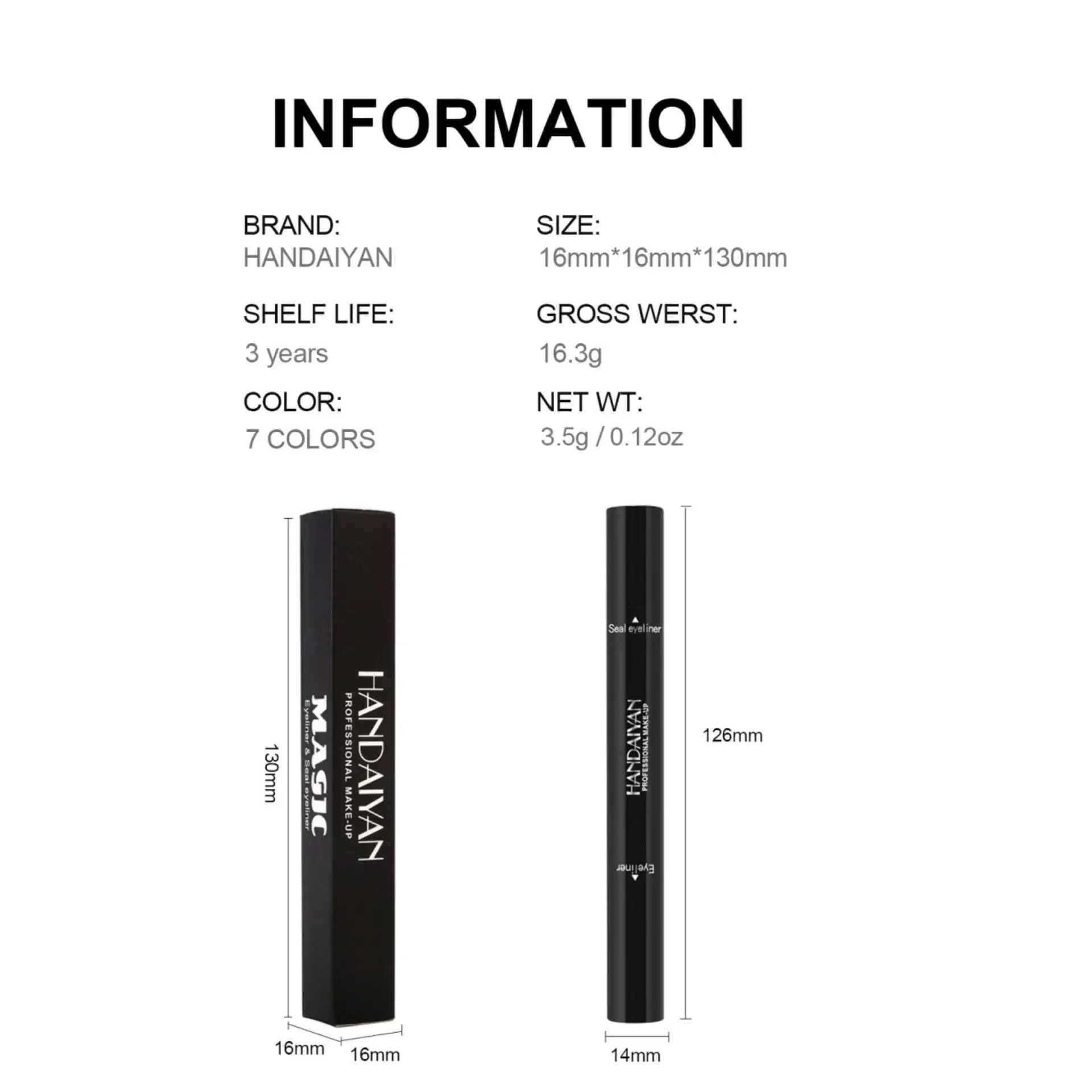 Handaiyan 2-in-1 Triangle Liquid Eyeliner Stamp – Waterproof