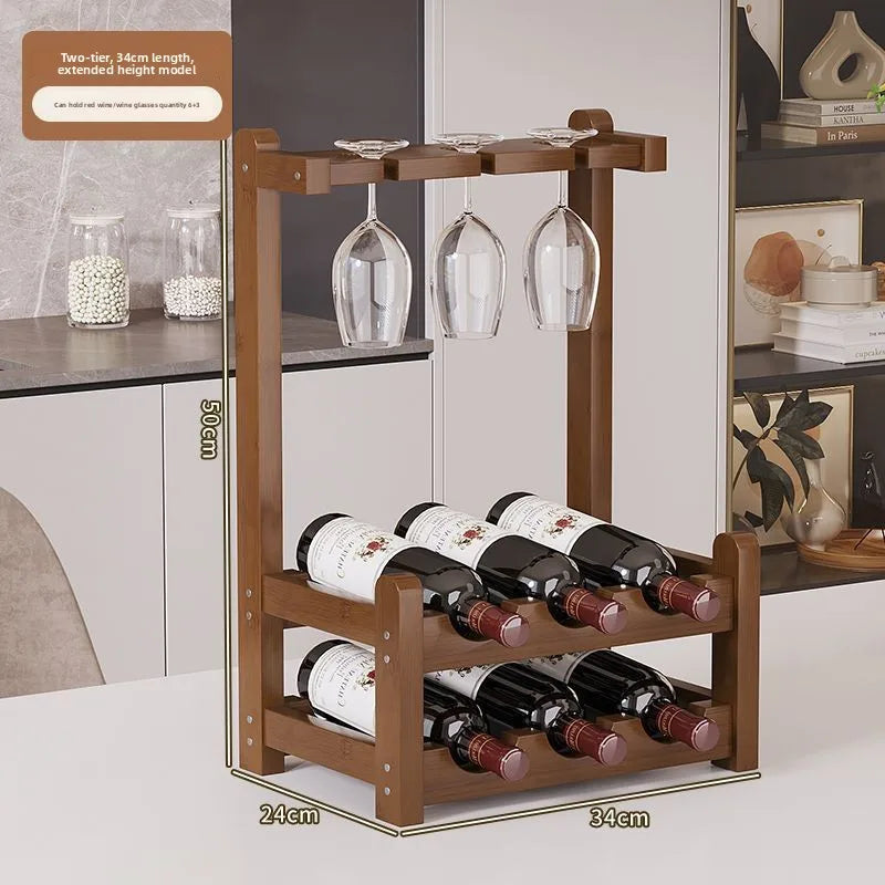 Wine rack Solid wood wine rack Shelf Living room wine cabinet Display cabinet holder Oasis Select 2-34CM