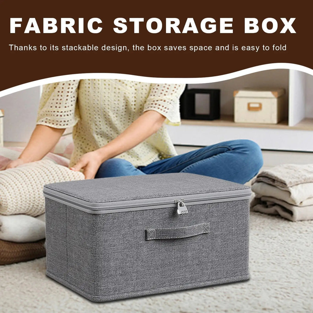Large Storage Box with Lock Stackable Storage Container Secure with Handle Locking Organizing Bin Washable Shelf Baskets for Oasis Select