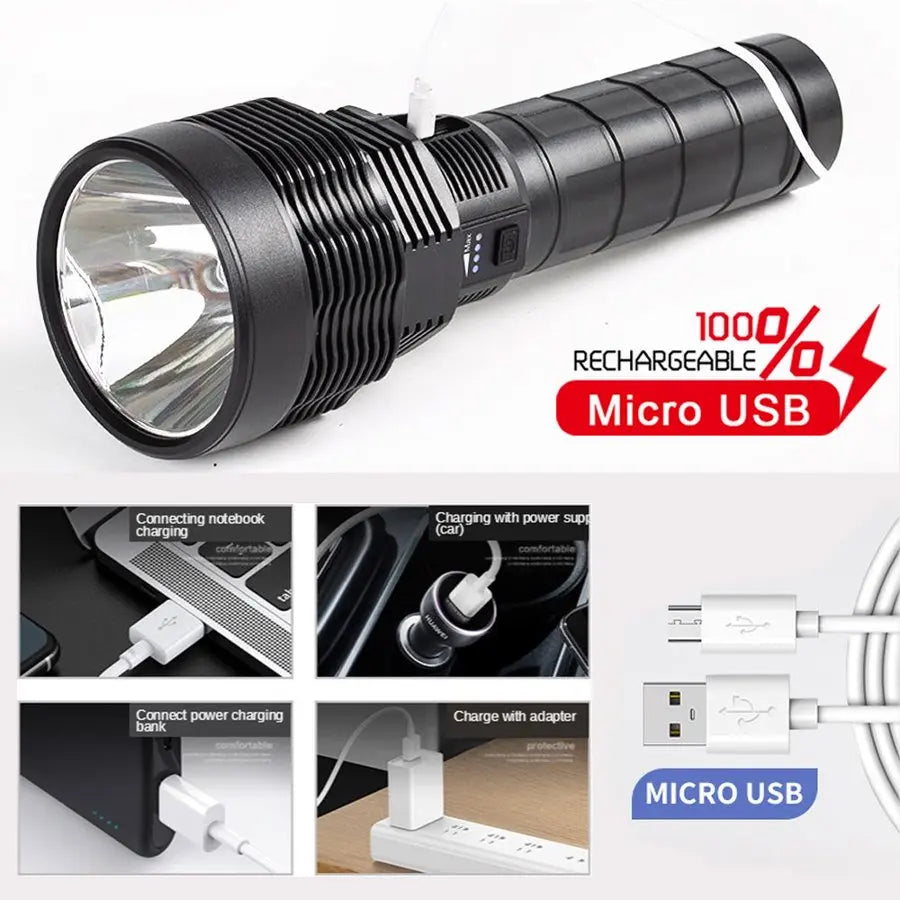 POCKETMAN P50 3800LM LED Flashlight | Rechargeable Waterproof