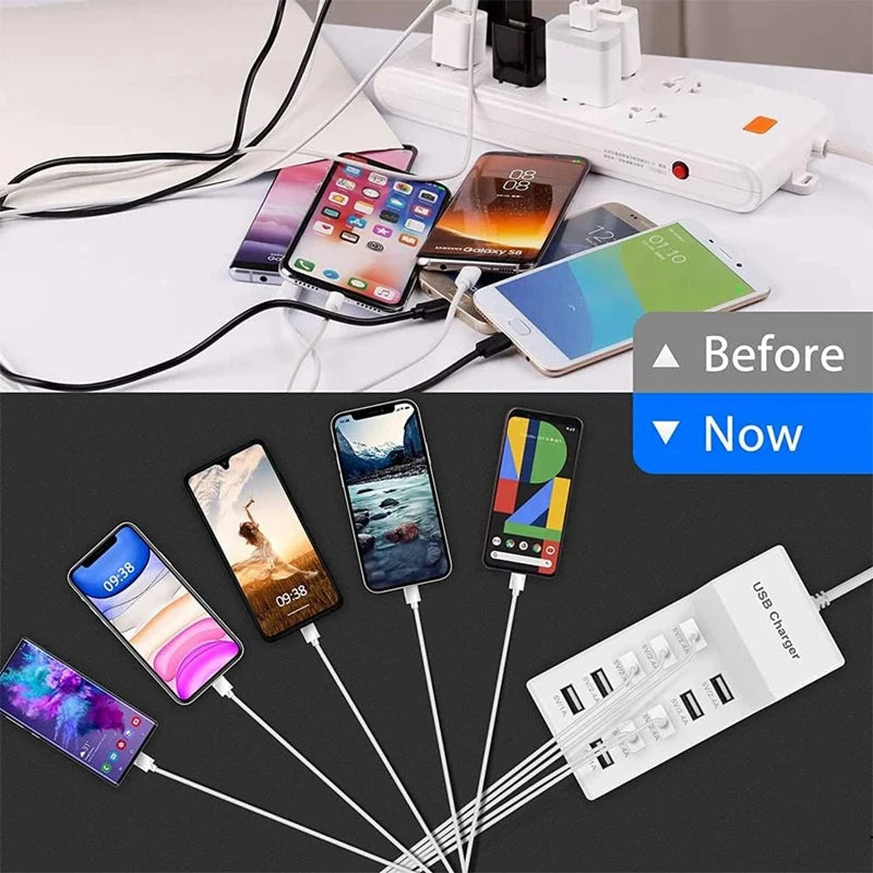 USB Charger Dock USB Charging Station Smart USB Charger Desktop USB Rapid Charger For Multiple Devices US Plug Oasis Select