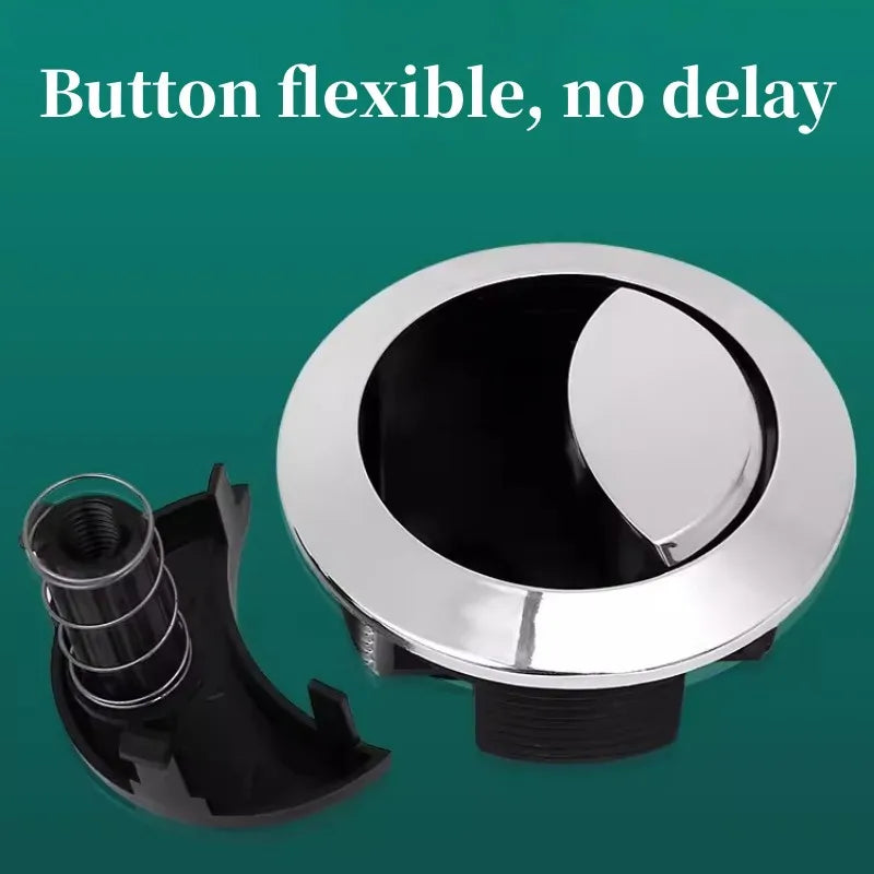 Universal Dual Flush Toilet Water Tank Button Round Valve Push Button Flush Toilet Seat Water Tank Valve Bathroom Parts Oasis Select