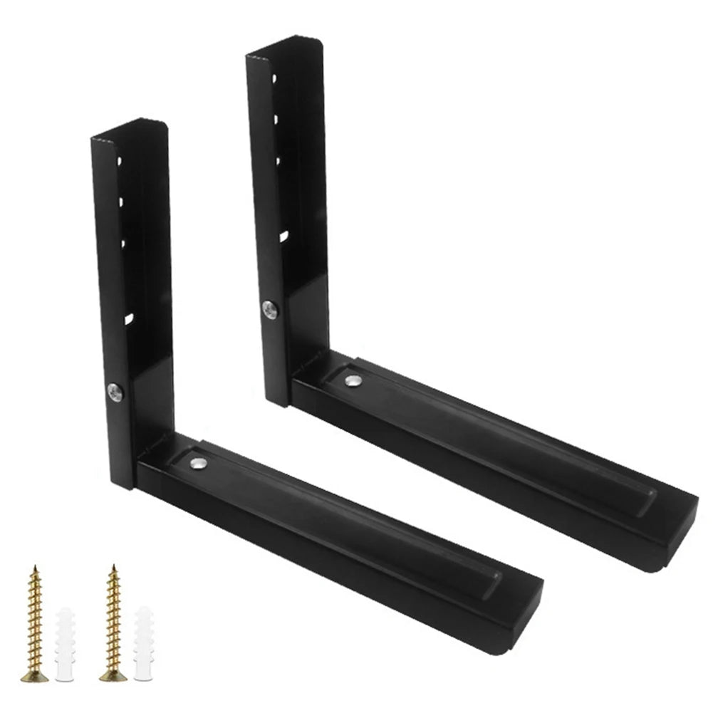 2-pcs Adjustable Length Kitchen Retractable Folding Bracket Steel Microwave Wall Mounting Brackets High-quality Oasis Select