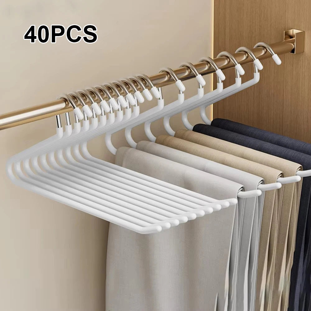 30-Pack Goose-Shaped Anti-Slip Pants Hangers & Wardrobe Clips