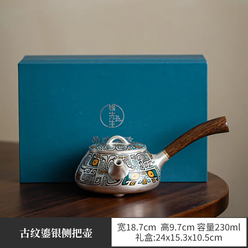 Silver tea set Sterling silver Japanese side teapot fair cup tea set silver health care anti-scalding tea infuser Oasis Select A
