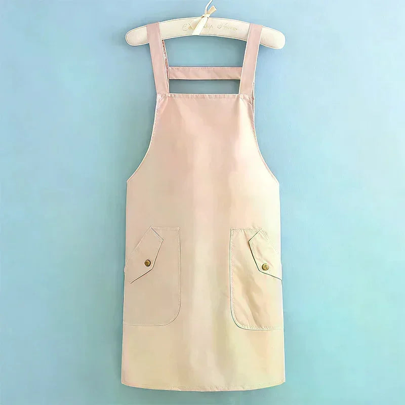 Apron Workwear Adjustable Oil-Proof Kitchen Apron Waterproof Barbershop Smock Catering Milk Tea Coffee Shop Oasis Select