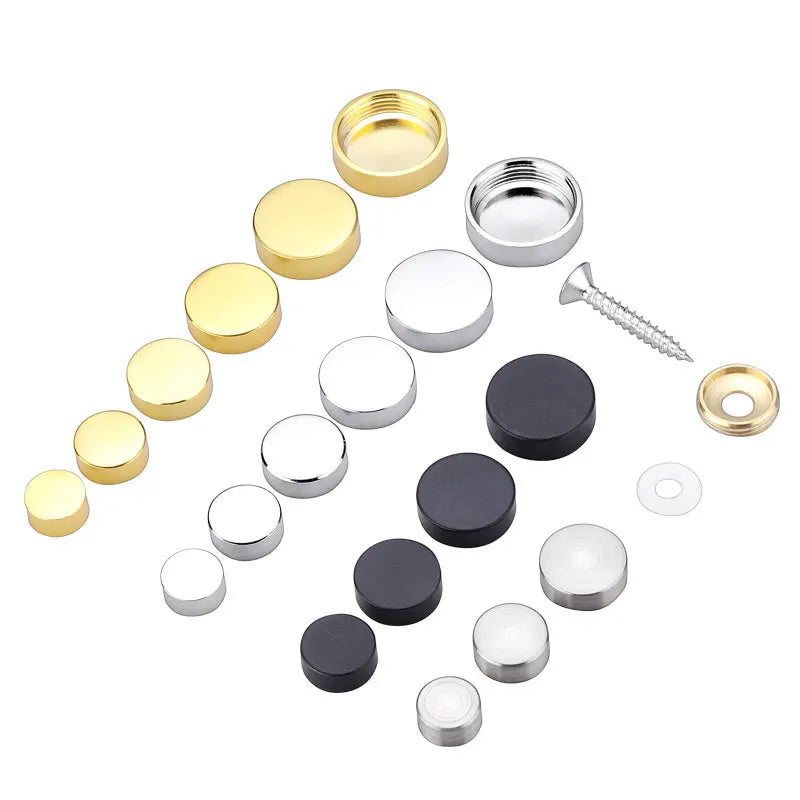 4Set/Bag Mirror Decorative Nail Advertising Glass Screw Cap Cover Fasteners Stainless Steel Billboard Fixing10-16mm Oasis Select