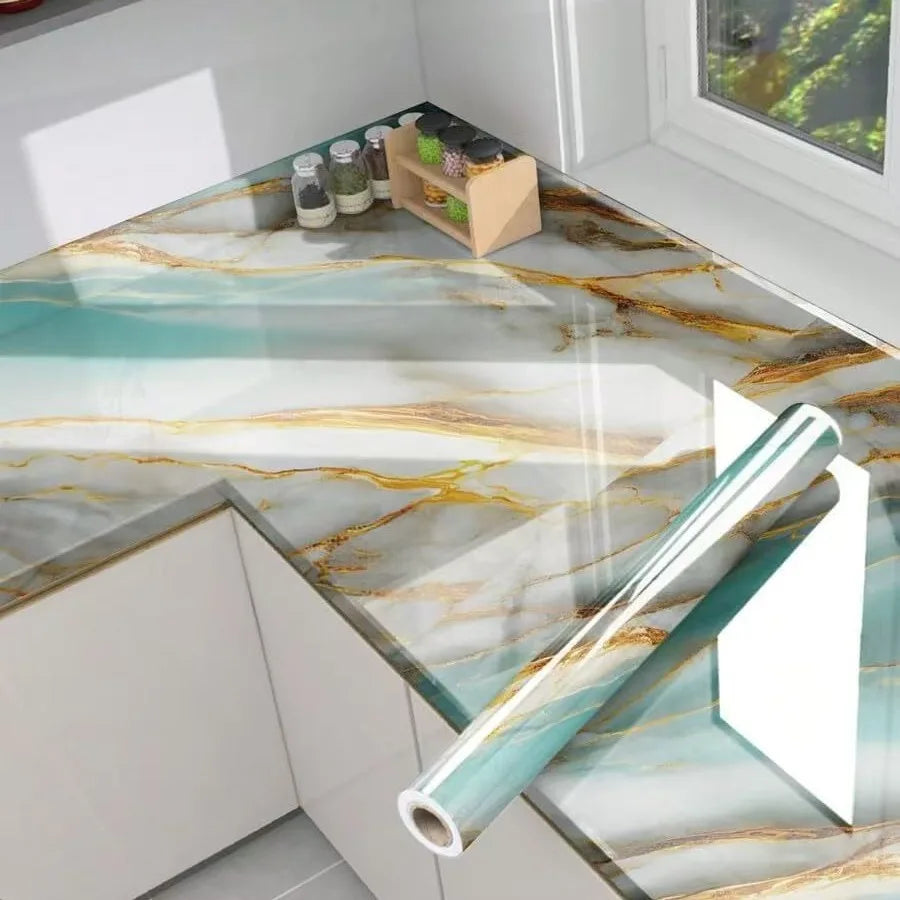 Peel & Stick Tile Wallpaper – Waterproof PVC Kitchen Sticker