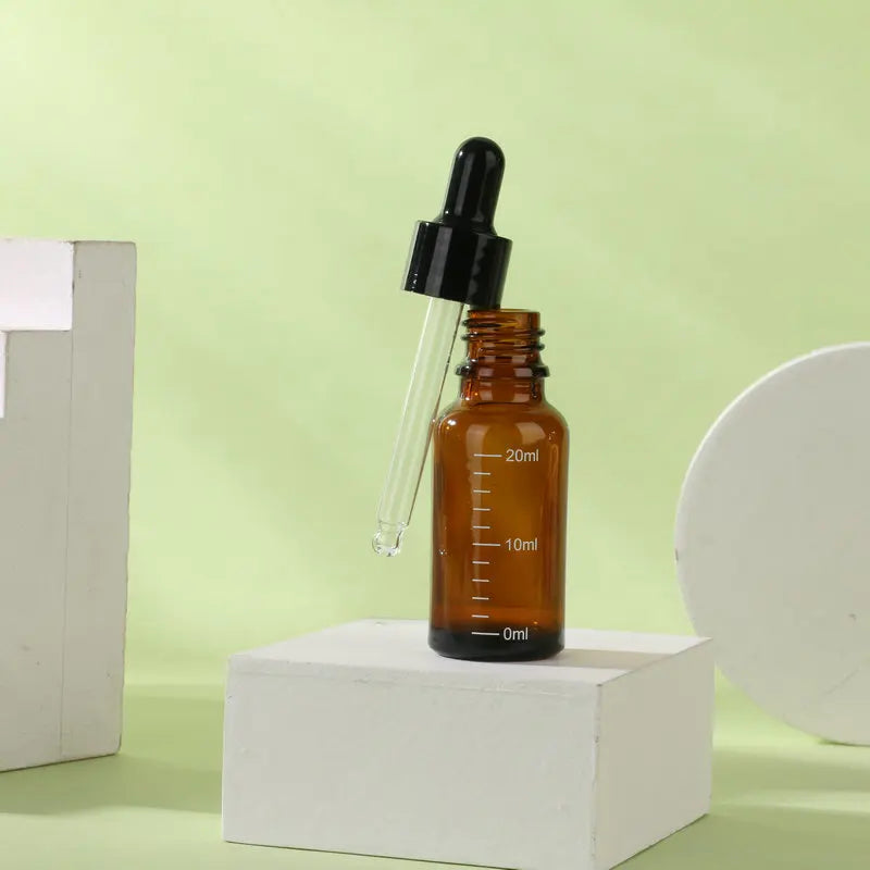 5ml-100ml Dropper Bottles With Scale Reagent Eye Drop Amber Glass Aromatherapy Liquid Pipette Bottle Refillable Bottles Travel Oasis Select