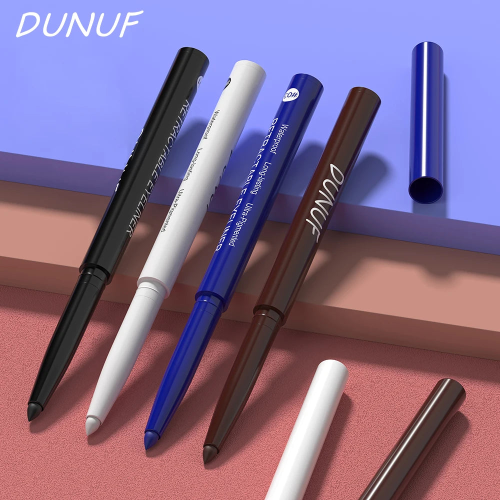 DUNUF 4 Pcs Durable Waterproof Eyeliner Pencil Non-smudging Soft Easy to Operate Sweat-proof and Easy to Color Beginner Friendly Oasis Select