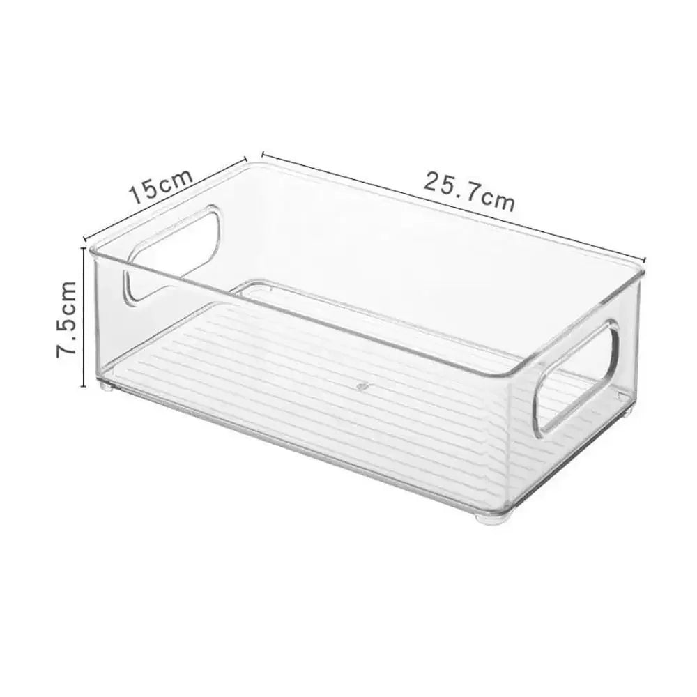 Acrylic Storage Box Desktop Cosmetics Transparent Plastic Box Dormitory Household Facial Mask Skin Box Refrigerator Storage Box Oasis Select Stackable Style