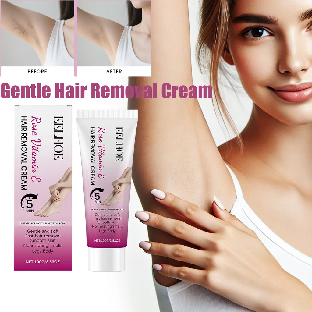 Eelhoe Gentle Hair Removal Cream – Painless & Smooth 100g Hair Removal Cream Oasis Select
