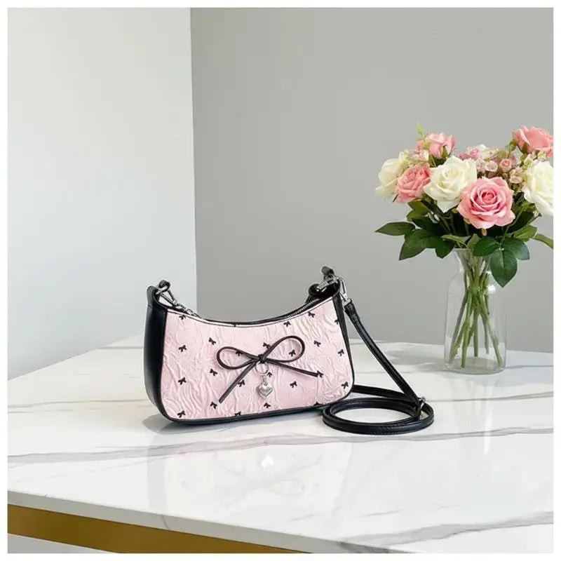 Bow Knot Mini Shoulder Bag – Y2K Women's Underarm Purse
