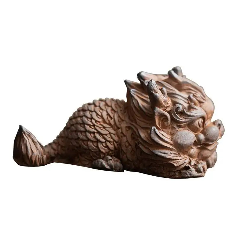 Old Rock Clay Kirin Ornament Tea Table Tea Pet Kung Fu Tea Play Accessories Tea Player Home Car Craft Oasis Select