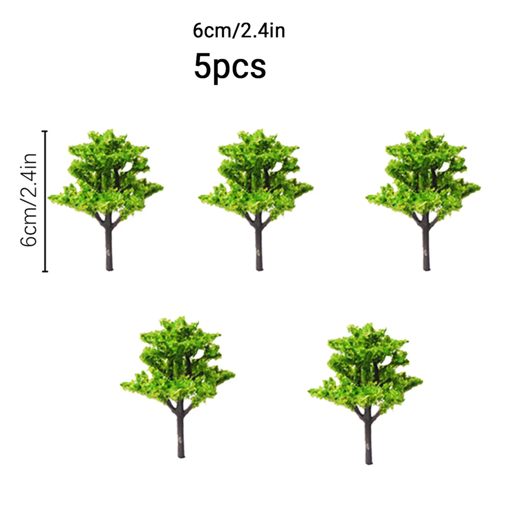 5/10 model trees 4-8CM railway scene dollhouse fairy garden scene building micro landscape mini landscape flower pot DIY Oasis Select 6cm 5pcs