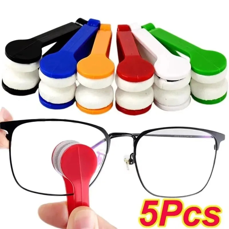 1/2/5pcs Portable Mini Glasses Cleaning Brush Multifunctional Mini Brush Microfiber For Sunglasses Wipe Cleaner Accessory Tools Oasis Select