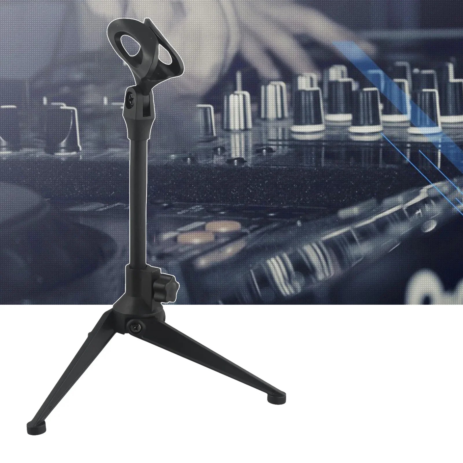 Microphone Stands Desktop Tripods Mini Portable Table Stand Adjustable Mic Stand Mic Clip Holder Bracket Lightweight Brackets Oasis Select