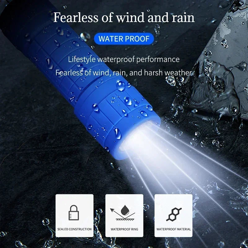 Mini Portable Flashlight Nine XPE Lamp Beads Strong Lighting Using 3 NO.7 Batteries Fixed Focus Pocket Outdoor Emergency Torch Oasis Select