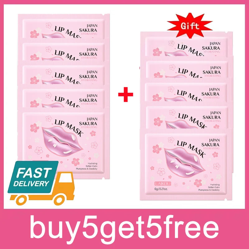 Sakura Hydrating Lip Mask – Exfoliating & Moisturizing Korean Lip Care