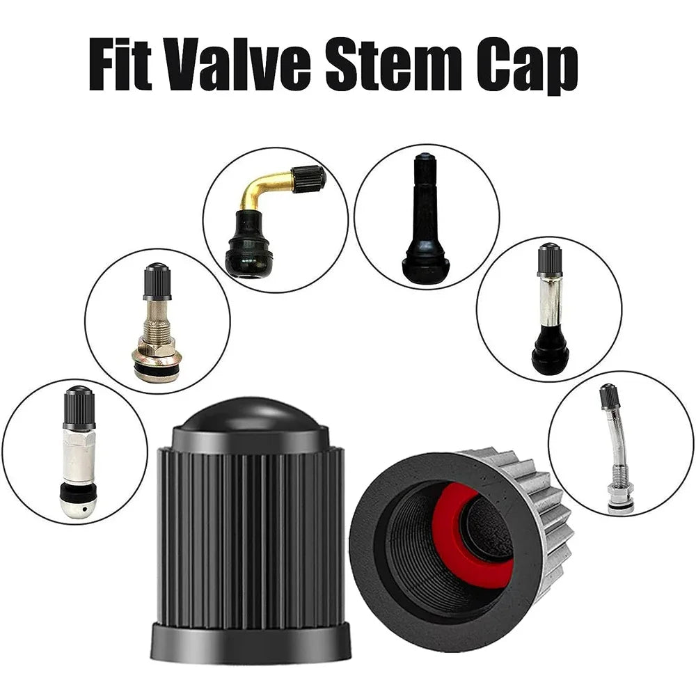 Tire Stem Valve Caps Tyre Valve Caps with O Seal Ring, Universal Stem Dust Covers for SUV, Cars, Bike, Motorcycles, Trucks Oasis Select