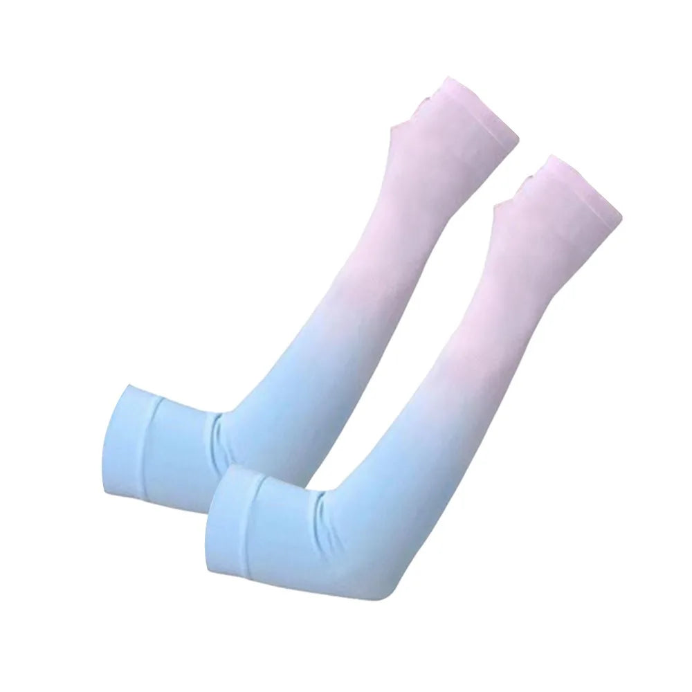 1pair Portable UPF 50+ Arm Covers Breathable UV Protection Cooling Arm Sleeves Elastic Compression Sleeve Summer Oasis Select 1