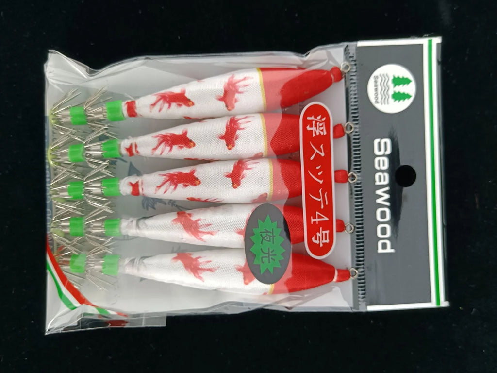 5pcs multi-color strong luminous squid needle 4.0 # octopus hook squid needle lure bait Oasis Select 16
