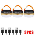 10W 1800MAH COB+LED Camping Lantern USB Rechargeable High Power Portable Tents Lamp Outdoor Hiking Night Fishing Hanging Lamp Oasis Select 3PC