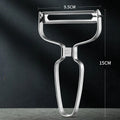 Cabbage Wide Mouth Peeler Stainless Steel Large Caliber Slicer for Radish Cucumber Potato and Vegetable Peeling Shredding Oasis Select jagged-L