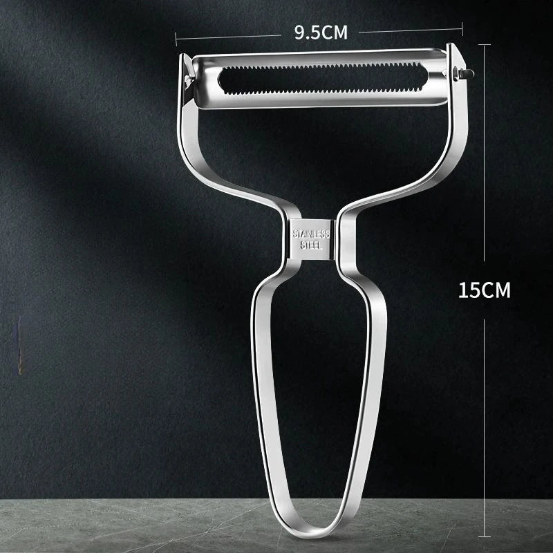 Cabbage Wide Mouth Peeler Stainless Steel Large Caliber Slicer for Radish Cucumber Potato and Vegetable Peeling Shredding Oasis Select jagged-L
