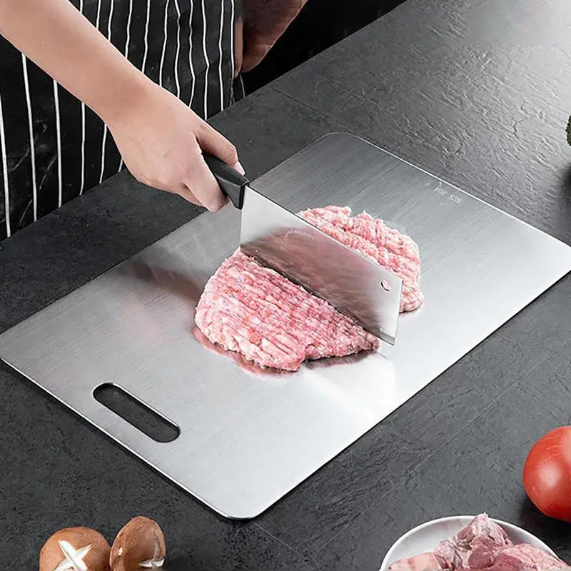 Titanium Cutting Board Double-Sided Chopping Board Food Grade Kitchen Cutting Mat Portable Cutting Board Serving Tray for Meat Oasis Select