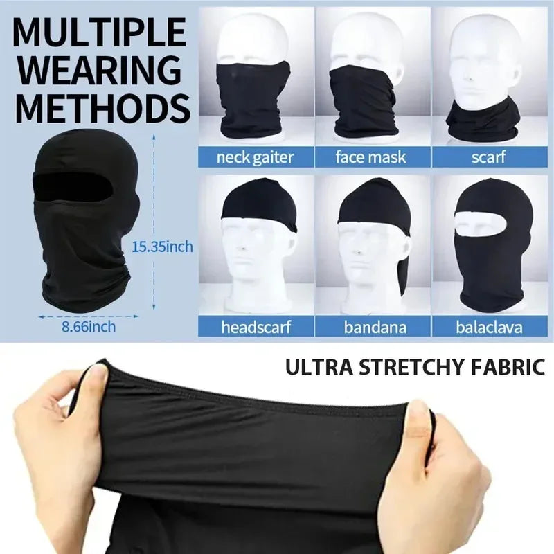 1/3pcs Ski Mask for Men Full Face Mask Balaclava Black Ski Masks Covering Neck Gaiter Oasis Select