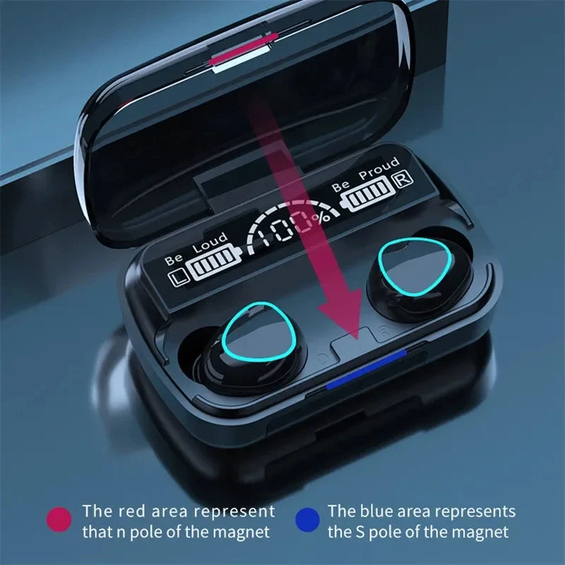 TWS M10 Wireless Bluetooth Headphones LED Display With Charging Box 9D Stereo In-Ear Sports Earphone Bluetooth Headset for Phone Oasis Select