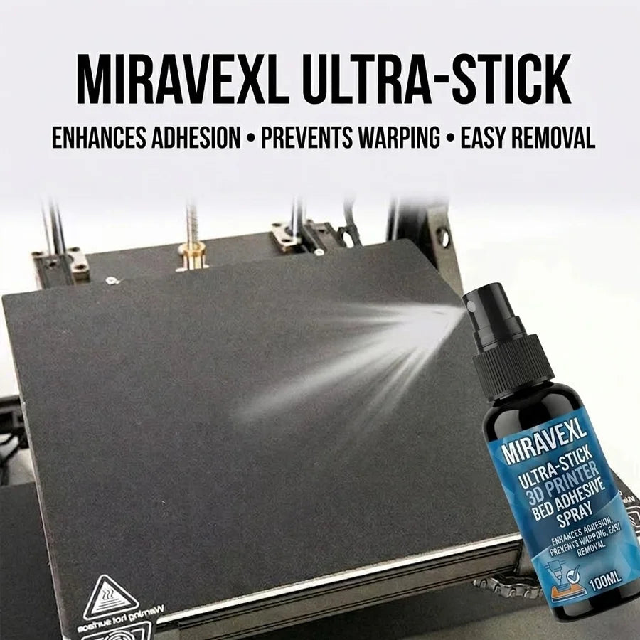 100ml Strong 3D Printer Adhesive Spray Suitable for PLA, ABS, PETG, TPU Filaments - Reduces Warping, Enhances Bed Adhesion Oasis Select