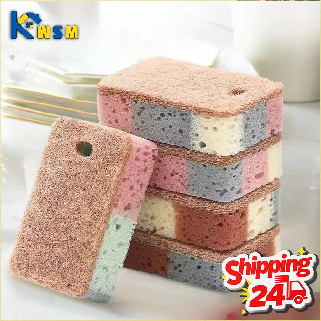 Dual Sided Dish Sponge Colorful Cellulose Sponges for Kitchen Utensil Cleaning Scouring Pads Household Cleaning Tool Oasis Select