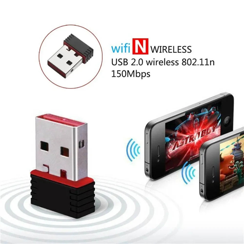 RTL8188 150Mbps USB WiFi Adapter for Raspberry Pi,Wireless Network Card Adapter WiFi Dongle for Desktop Laptop PC Windows RTL818 Oasis Select Default Title