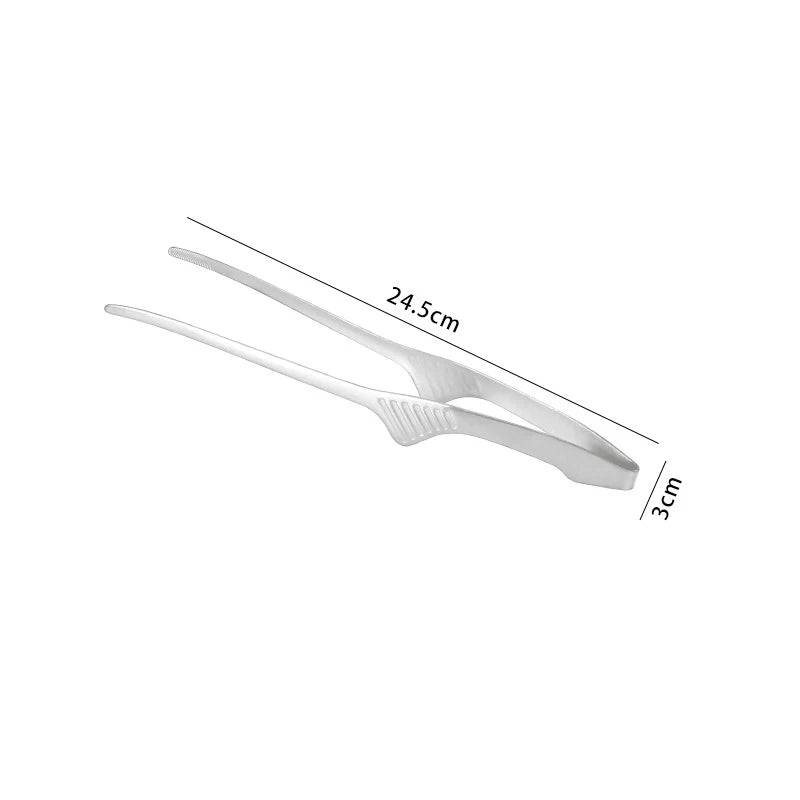 BBQ Non-Slip Tongs Stainless Steel Cooking Tongs Christmas BBQ Utensils For Food, Salad, Camping, Barbecue, Buffet Oasis Select M