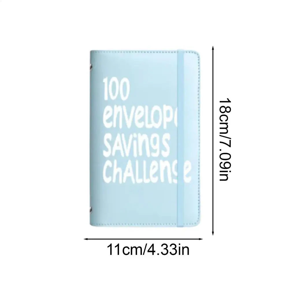 Envelope Money Saving Book Budget Binder 100 Days Tracker Envelopes for Budget Management Home School Men Women Children Oasis Select Blue