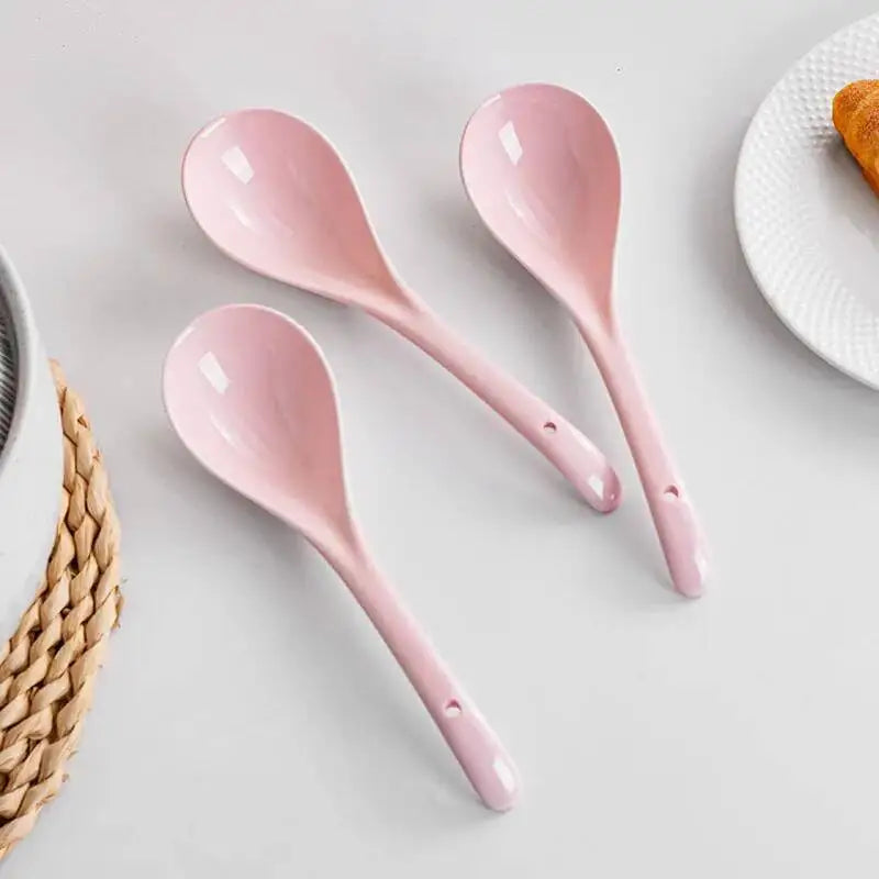 Internet Celebrity Porridge Spoon Large Size Clay Pot Soup Spoon Porridge Spoon Hot Pot Long Handle Spoon Kitchen Tablewear Oasis Select