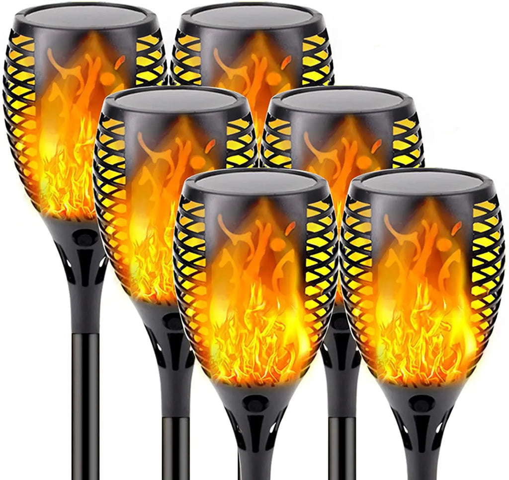 12LED Solar Flame Torch Light Flickering Waterproof Outdoor Garden Lawn Path Yard Patio Floor Lamp Decoration Oasis Select