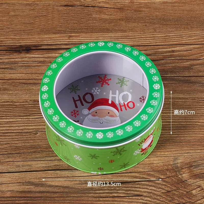 Christmas Metal Tin Candy Cookie Gift Box | Festive Packaging