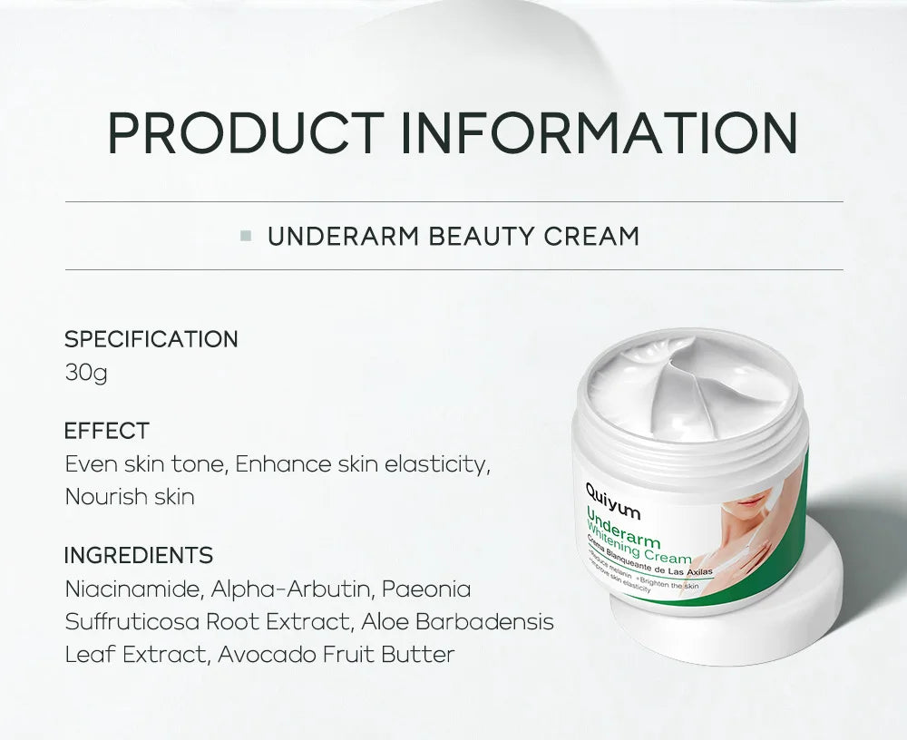 Underarm Care Cream Moisturizing Nourishing Even Tone Improve Elasticity Body Skin Beauty Cream 30g Oasis Select