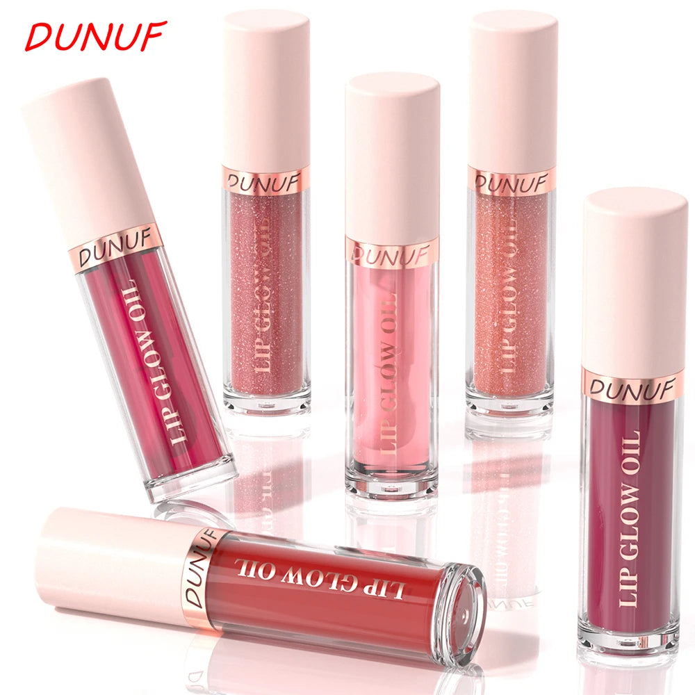 DUNUF Lip Glow Oil Moisturizing Lip Gloss Plumping Lip Oil Tinted Hydrating Lip Care Transparent Lip Balm Beauty Makeup Cosmetic Oasis Select