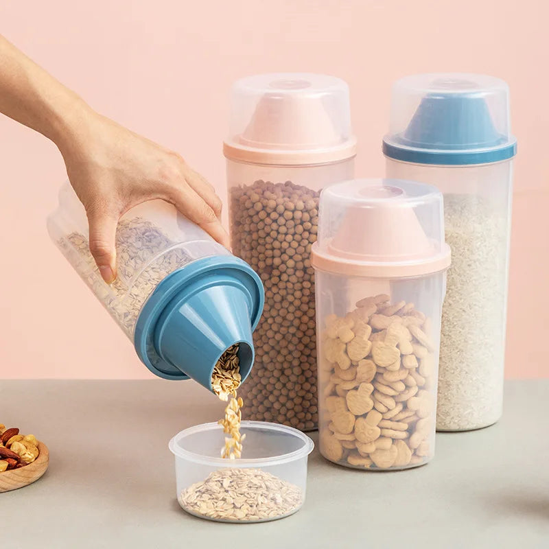 Kitchen Supplies Transparent Plastic Storage Tank Kitchen Storage Tank Sealed Fresh Milk Powder and Grains Storage Tank Oasis Select