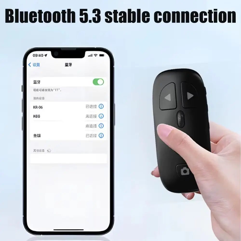 Stable Signal Transmission Bluetooth Remote Control Zoom & Focus Fingertip Control Camera Remote Control Multi-functional Oasis Select