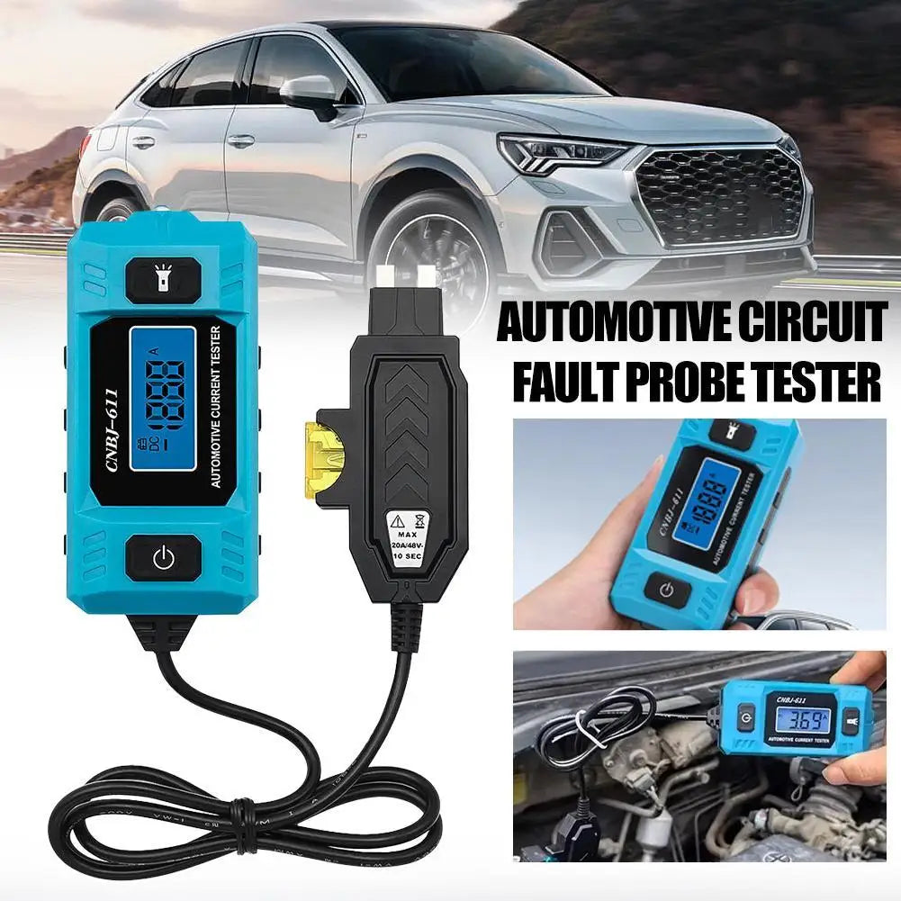 Automotive Fuse Current Tester CNBJ-611 Car Leakage Analyzer Fault Tester Automotive Fuse Current Testing Tool LCD Display Oasis Select