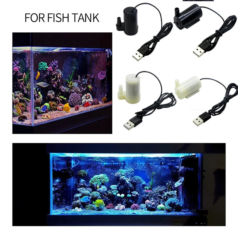 AISITIN USB Submersible Pump 1m Line DC Low Voltage Ultra-quiet Micro mini Small Water Pump 3V5V6V Oasis Select