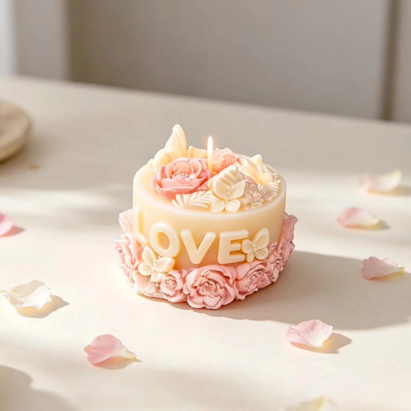 3D Love Heart Cake Silicone Mold DIY Scented Candle Gypsum Soap Resin Chocolate Baking Tools Oasis Select