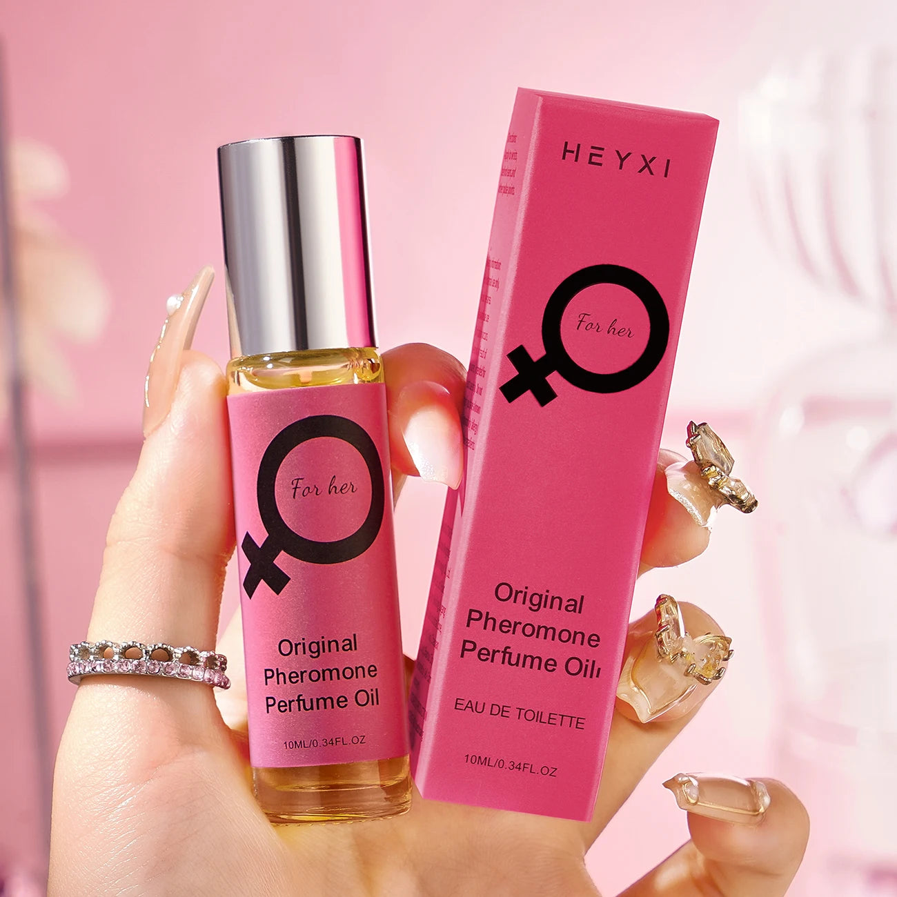 HEYXI Rose Pheromone Roll-On Perfume Oil – Long-Lasting Floral Roll-On Perfume Oil Oasis Select