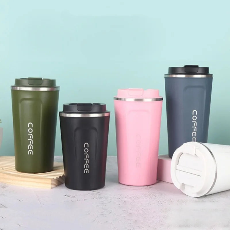 Vacuum Insulated Coffee Insulated - Double-Wall Stainless Steel Leakproof Insulated Flask, 304 Grade Reusable Travel Mug Oasis Select