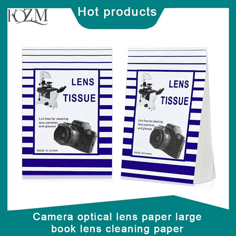 50-Pack Lens Cleaning Tissue Paper 10×15cm | Optical Wipes